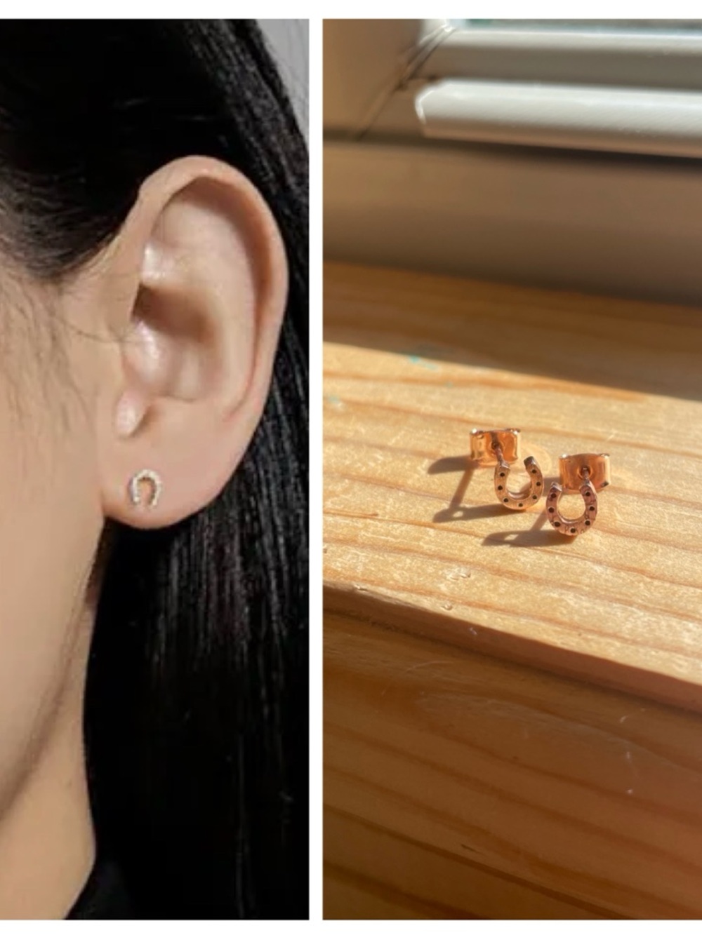 Horse shoe lucky country western rodeo festival earrings